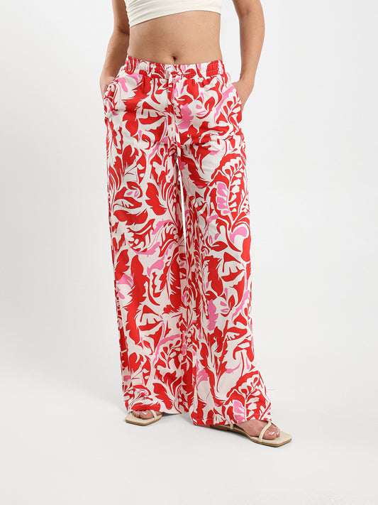 Printed Wide Leg Pants