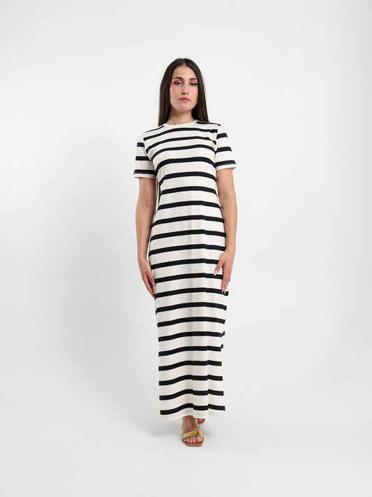Striped T-Shirt Midi Dress