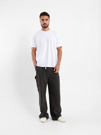 Elasticated Waistband Pants with Panels