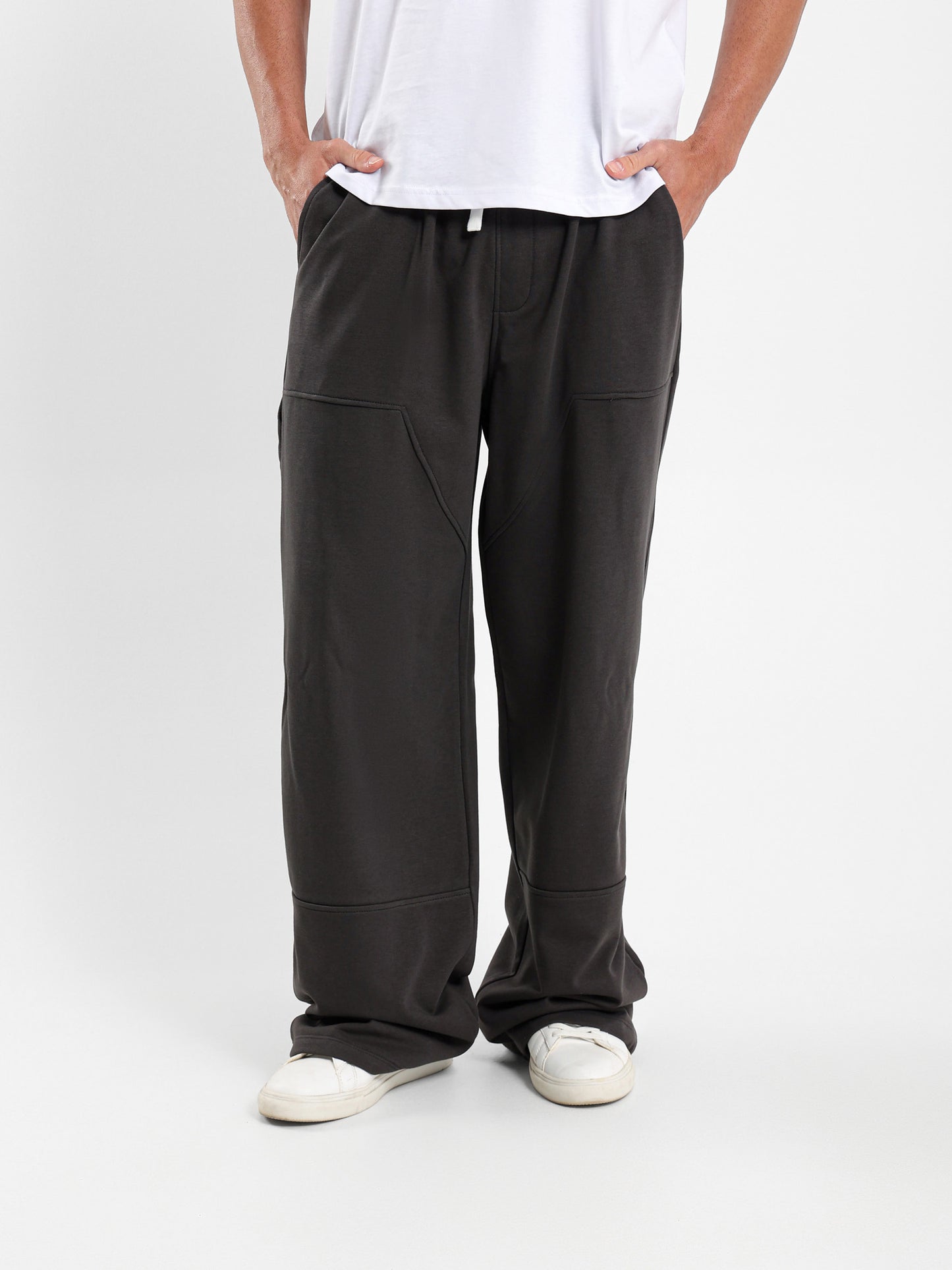 Elasticated Waistband Pants with Panels