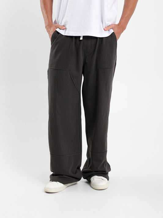 Elasticated Waistband Pants with Panels