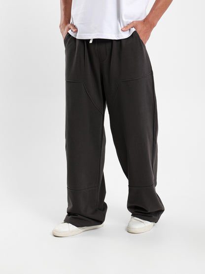 Elasticated Waistband Pants with Panels