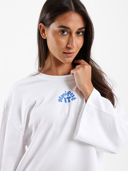 Super Dropped Shoulder Printed T-Shirt