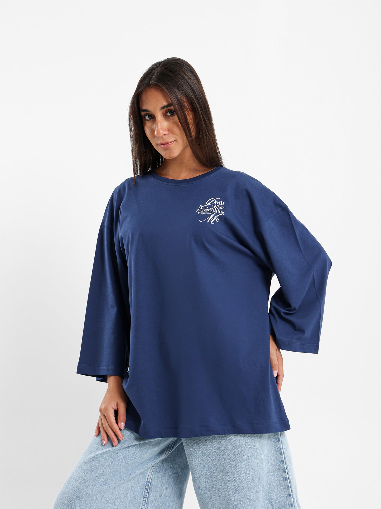 Super Dropped Shoulder Printed T-Shirt