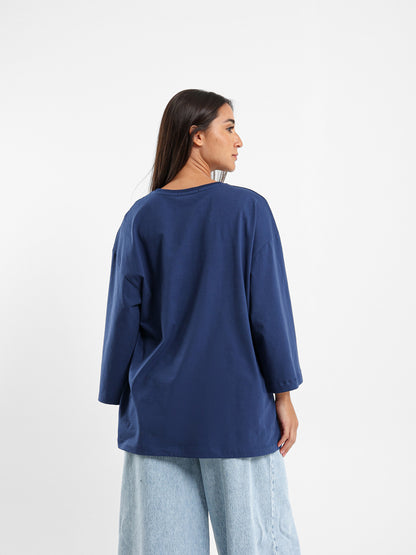 Super Dropped Shoulder Printed T-Shirt