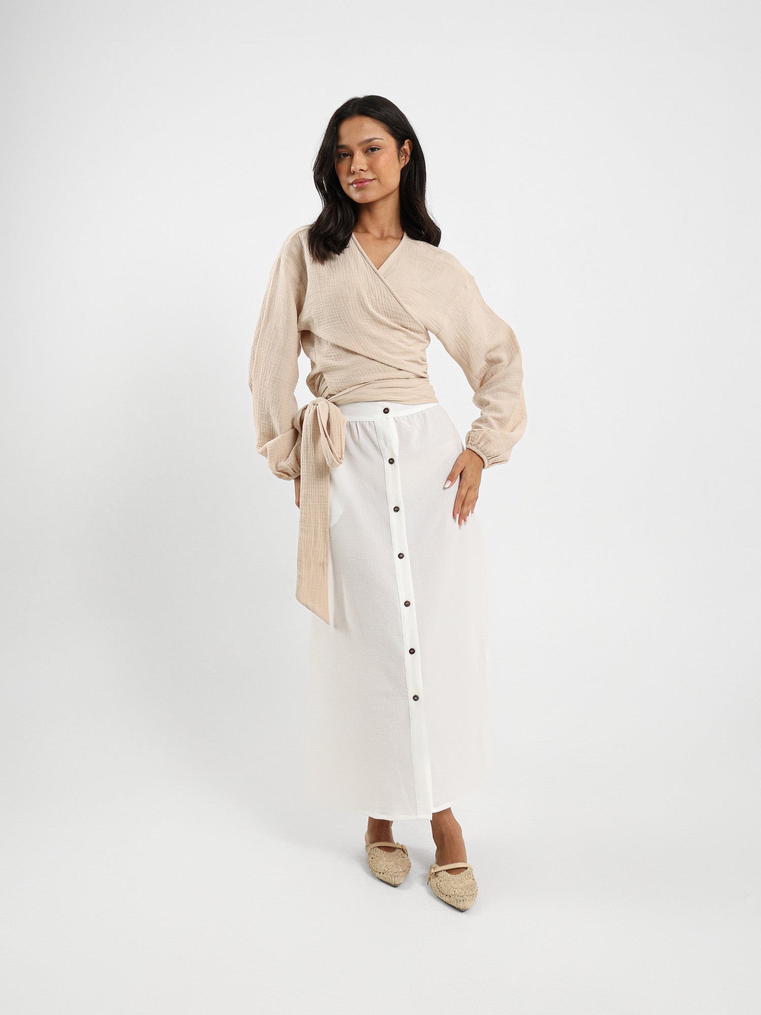 Tiered Textured Blouse Top