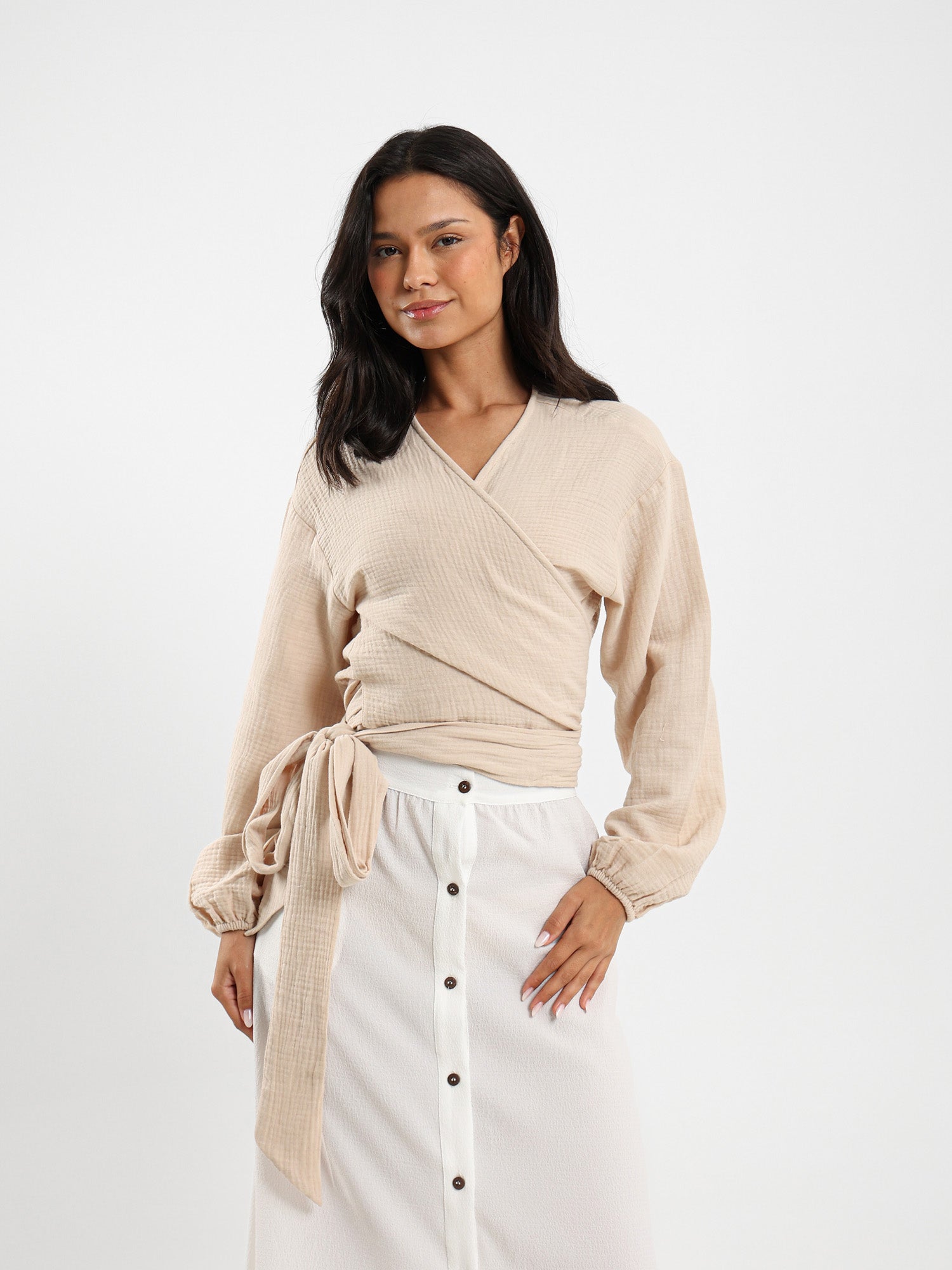 Tiered Textured Blouse Top