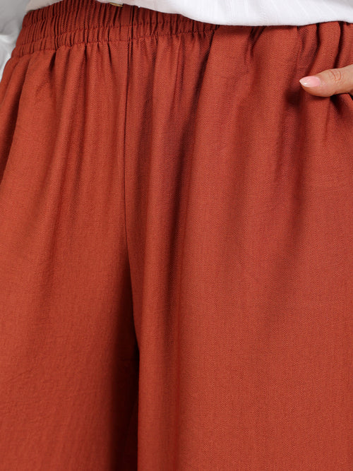 Relaxed Wide Leg Trousers