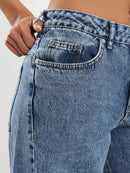 Super Wide-Leg Jeans with Front Seams