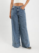 Super Wide-Leg Jeans with Front Seams