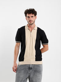 Bi-tone Half-Sleeve Polo
