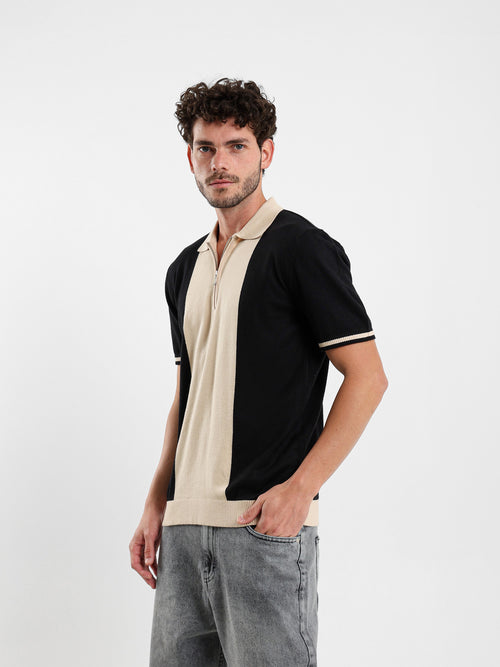 Bi-tone Half-Sleeve Polo