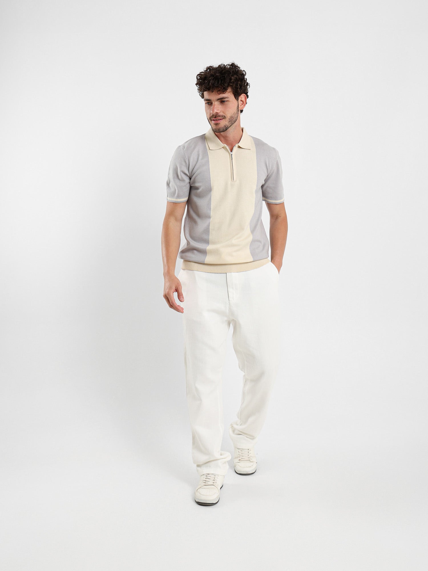 Bi-tone Half-Sleeve Polo