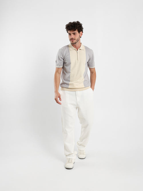 Bi-tone Half-Sleeve Polo