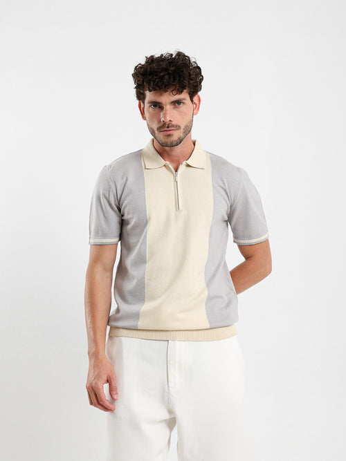Bi-tone Half-Sleeve Polo