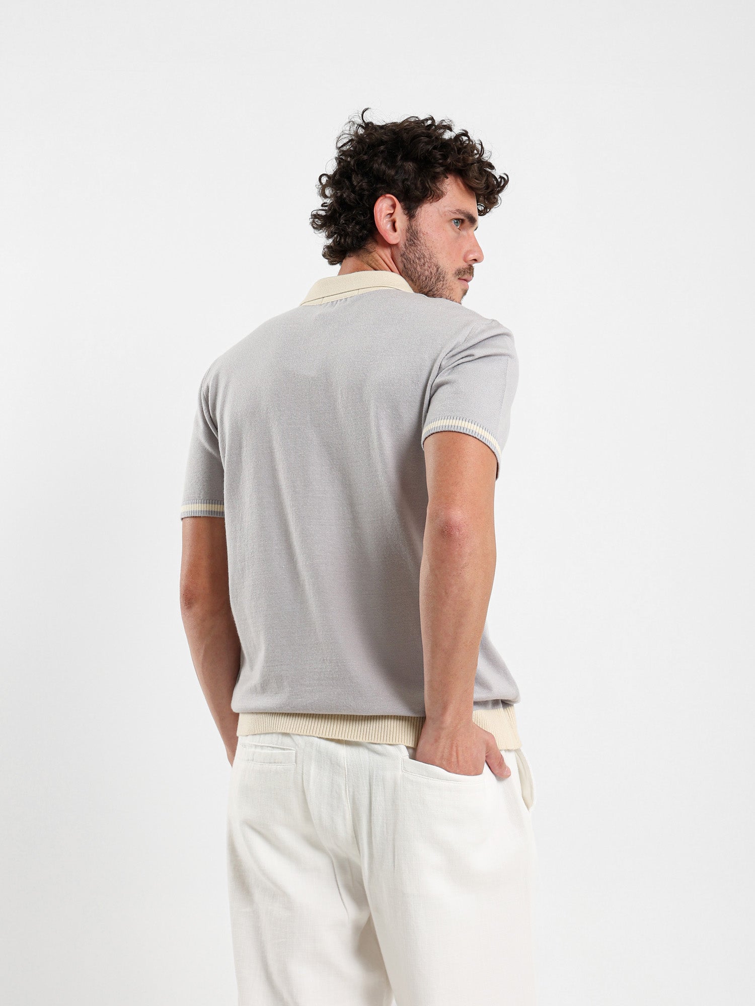 Bi-tone Half-Sleeve Polo
