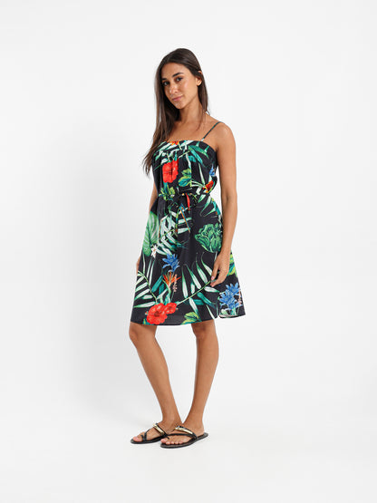 Printed Midi Dress