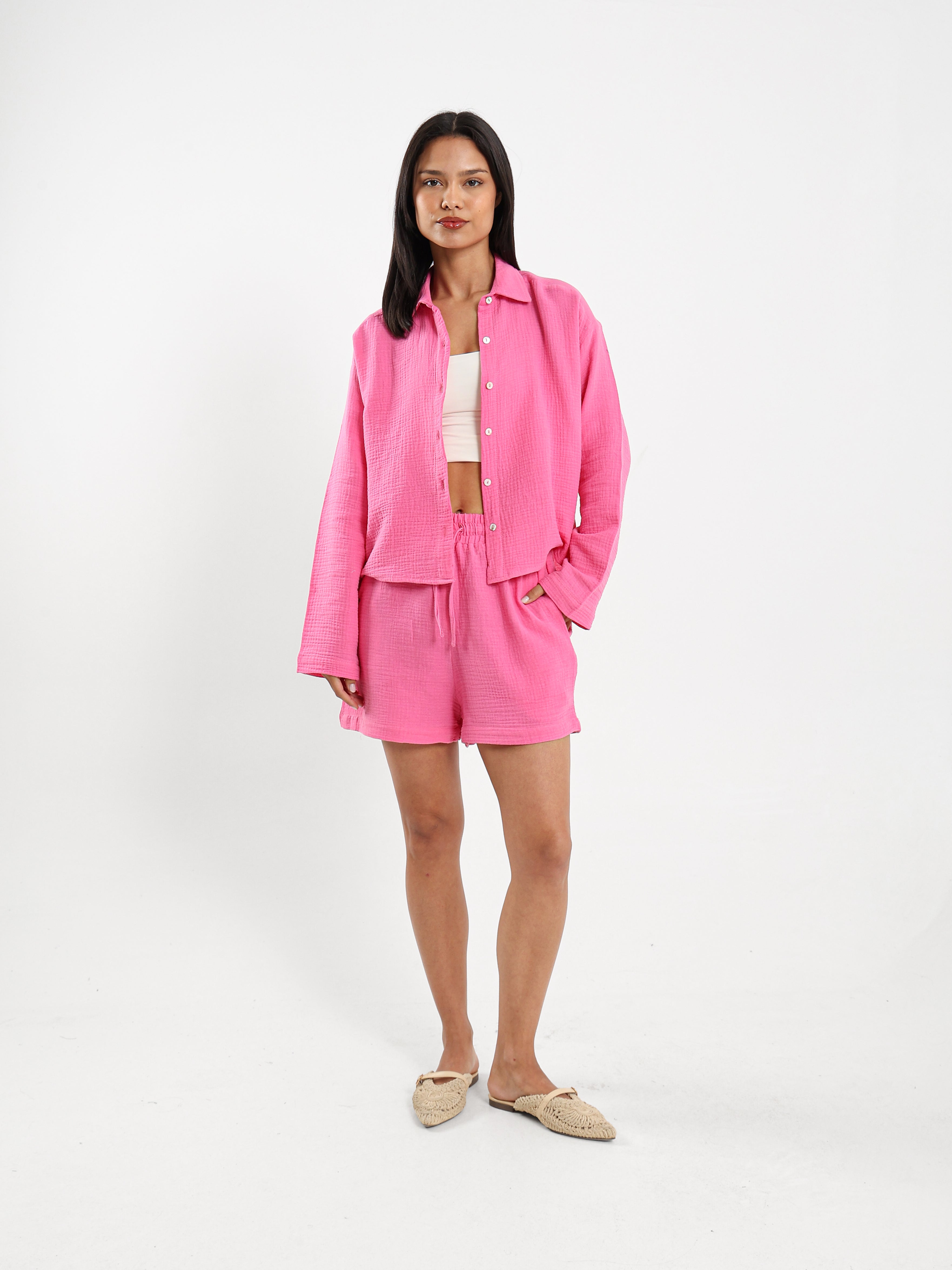 Wrinkled Long Sleeves Shirt