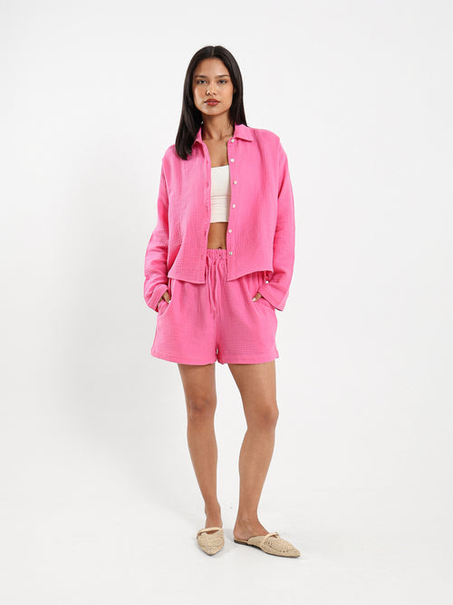 Wrinkled Long Sleeves Shirt