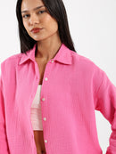 Wrinkled Long Sleeves Shirt