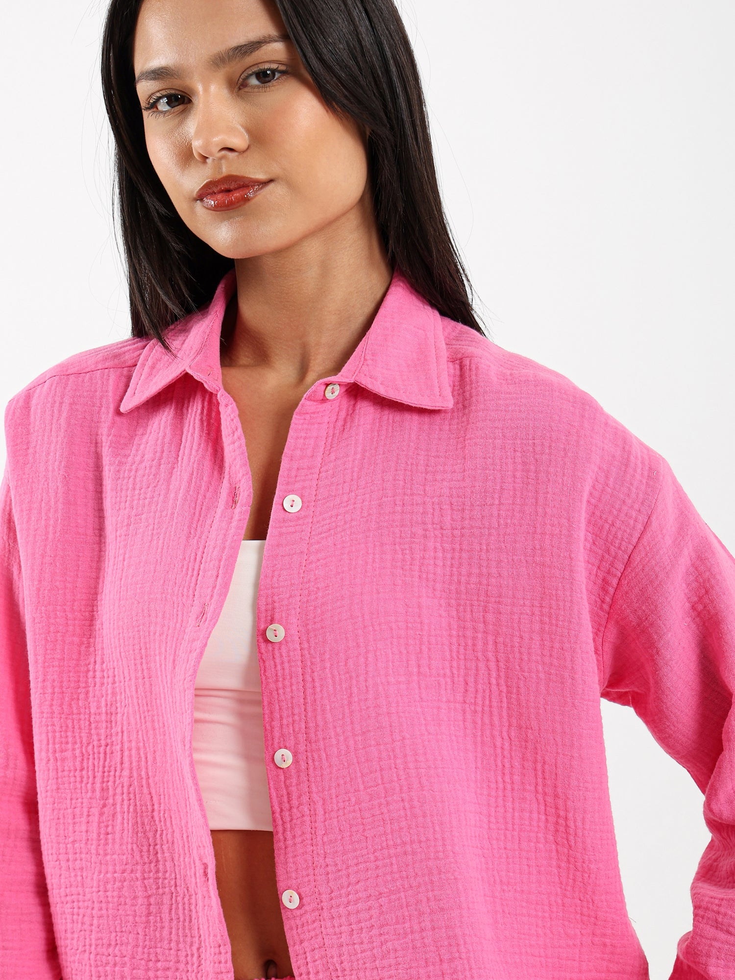 Wrinkled Long Sleeves Shirt