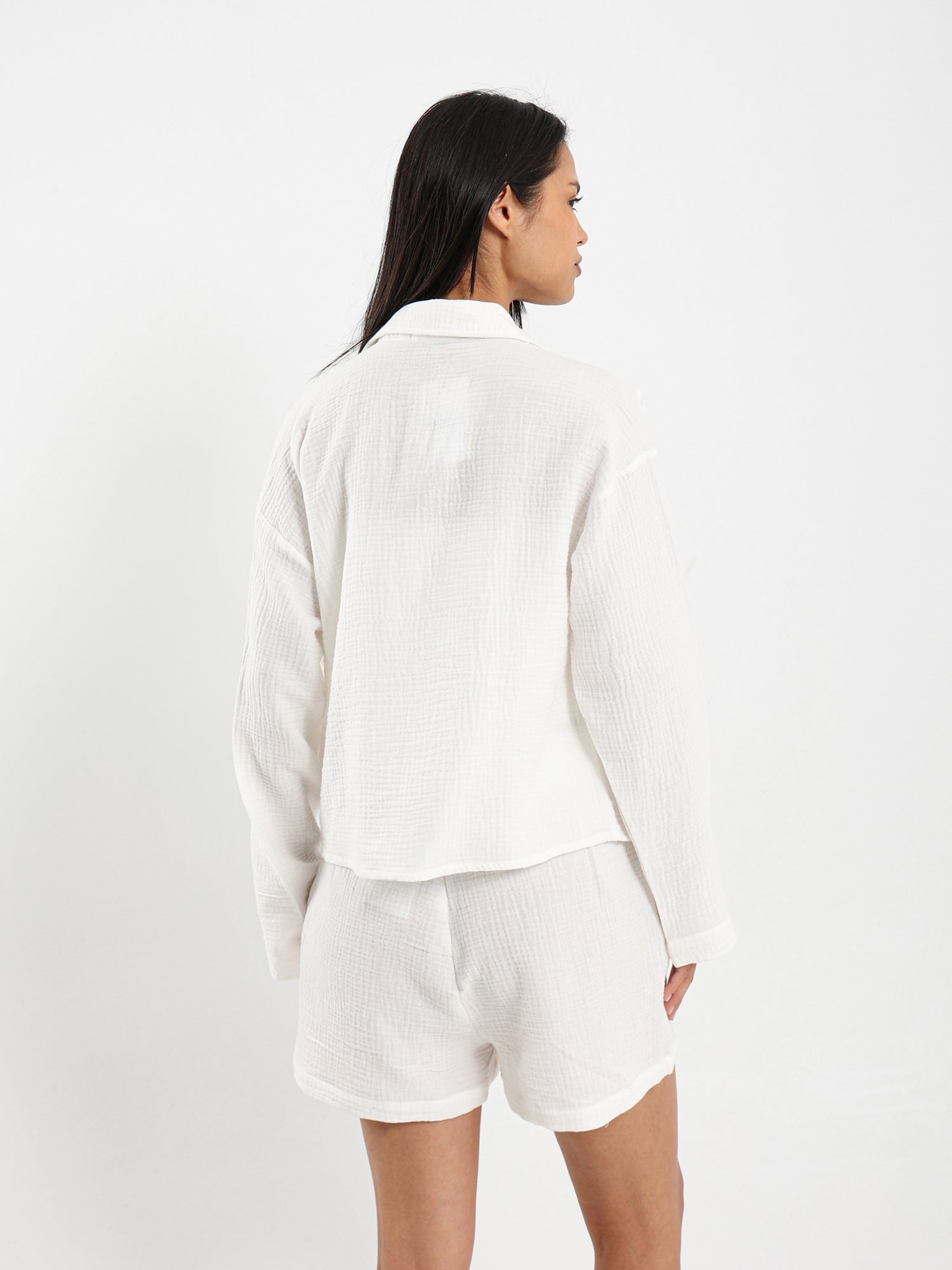 Wrinkled Long Sleeves Shirt