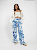 Embroidered Crinkle Kimono Jacket