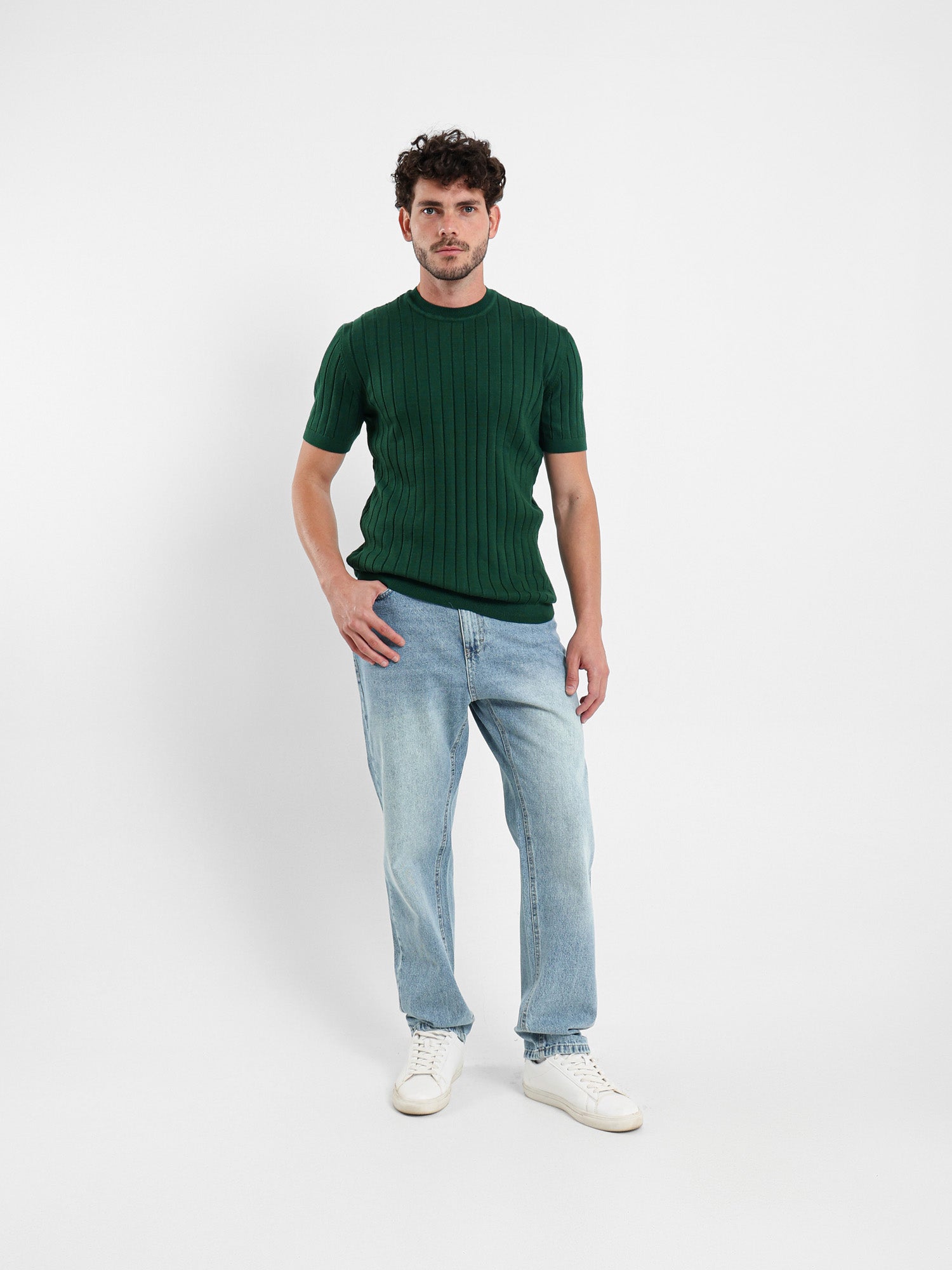 Ribbed Tricot T-Shirt