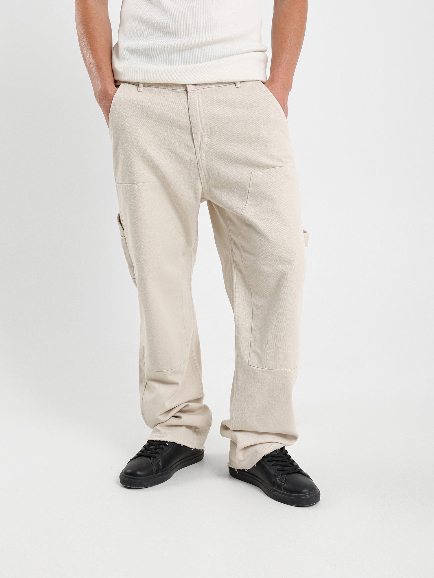 Cargo Denim Pants with Pockets