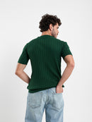 Ribbed Tricot T-Shirt