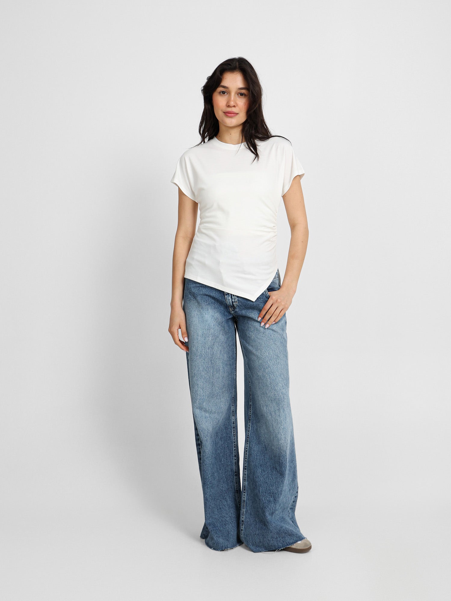 Asymmetric Side Slit T-Shirt