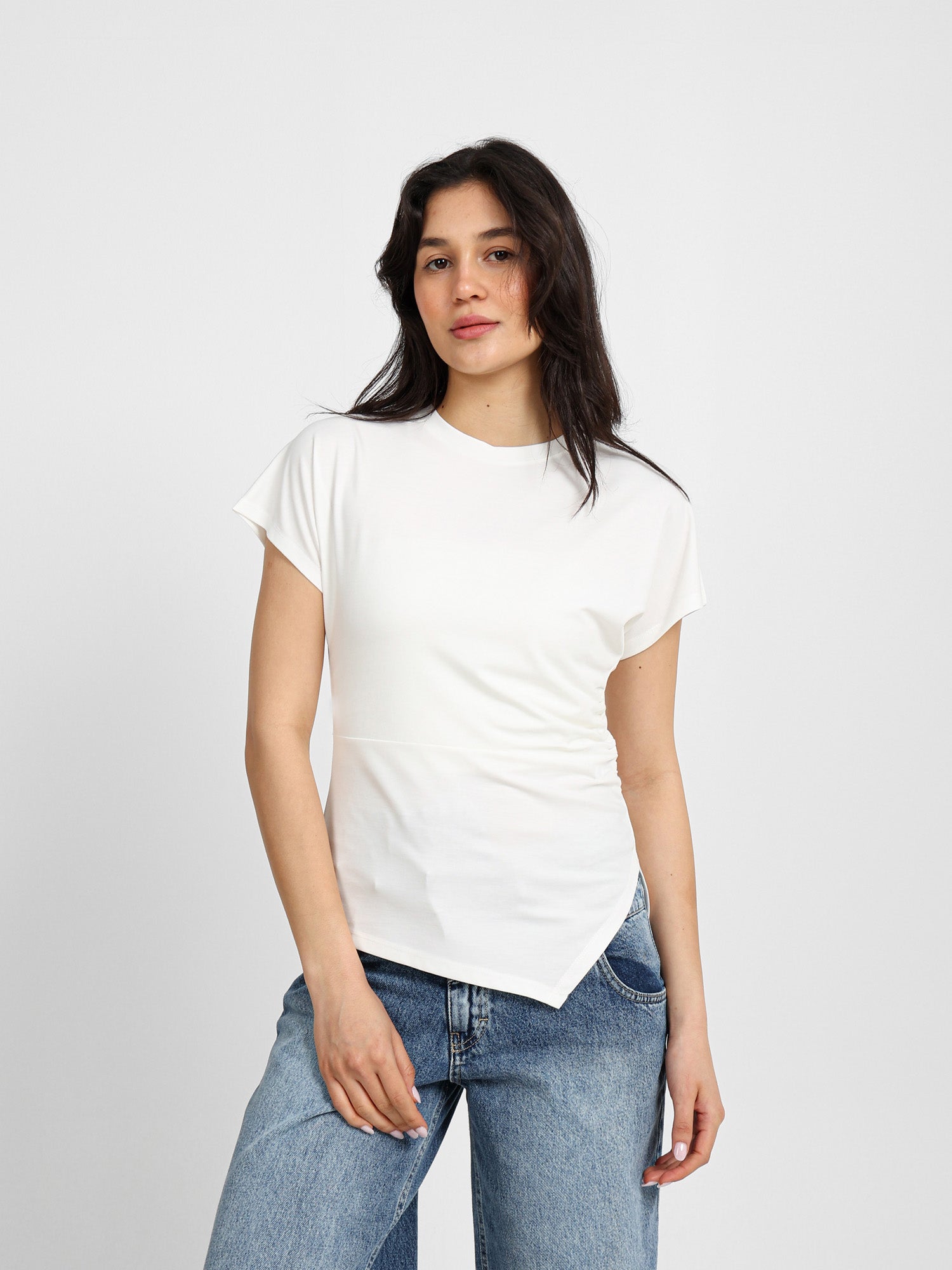Asymmetric Side Slit T-Shirt
