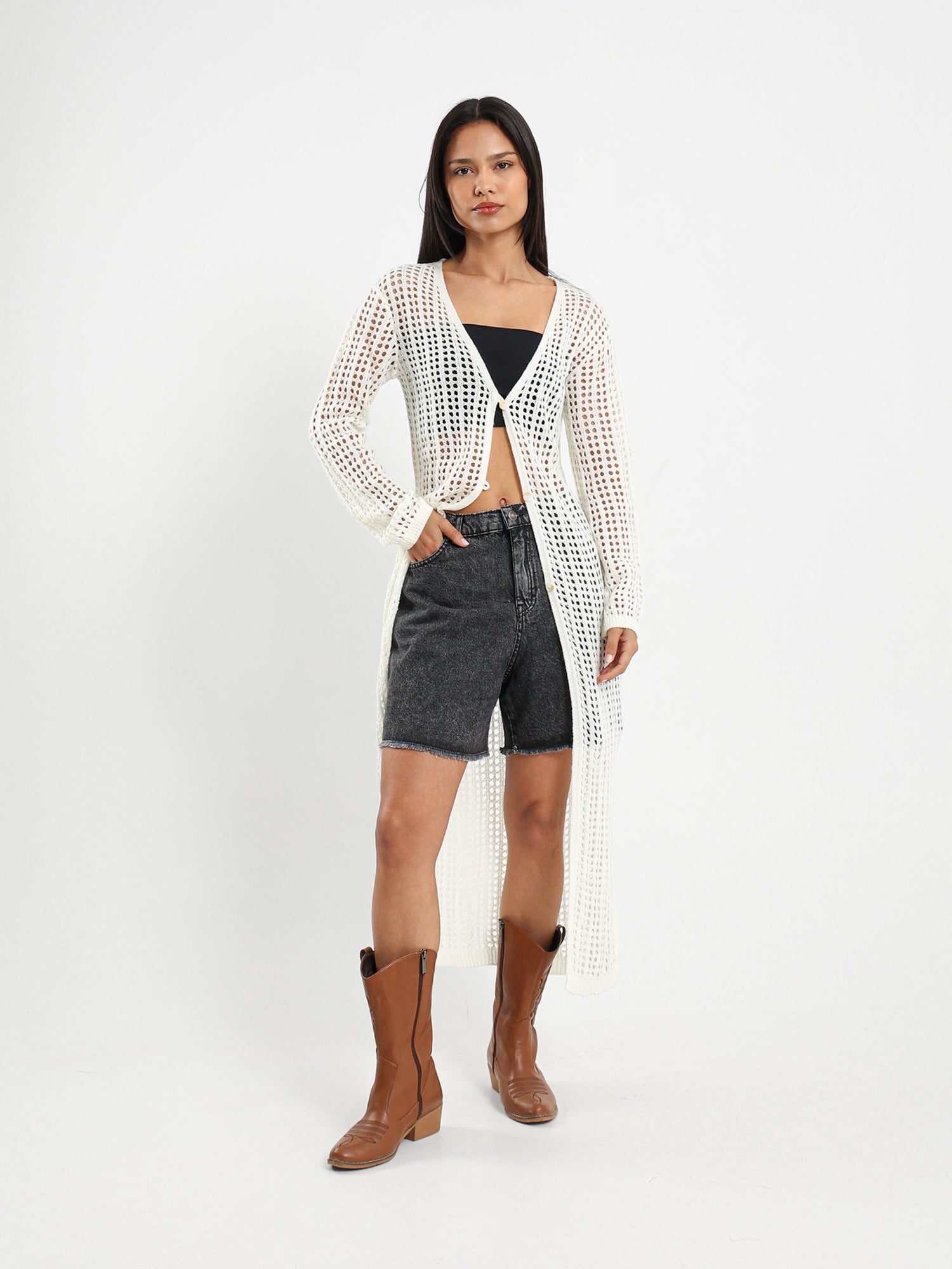 Long Tricot Cardigan