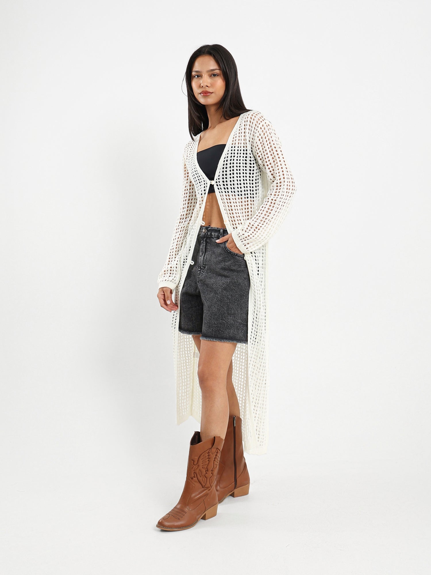 Long Tricot Cardigan