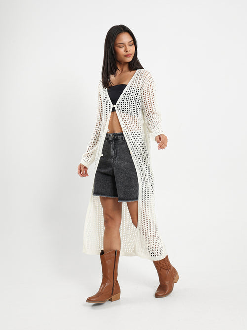 Long Tricot Cardigan