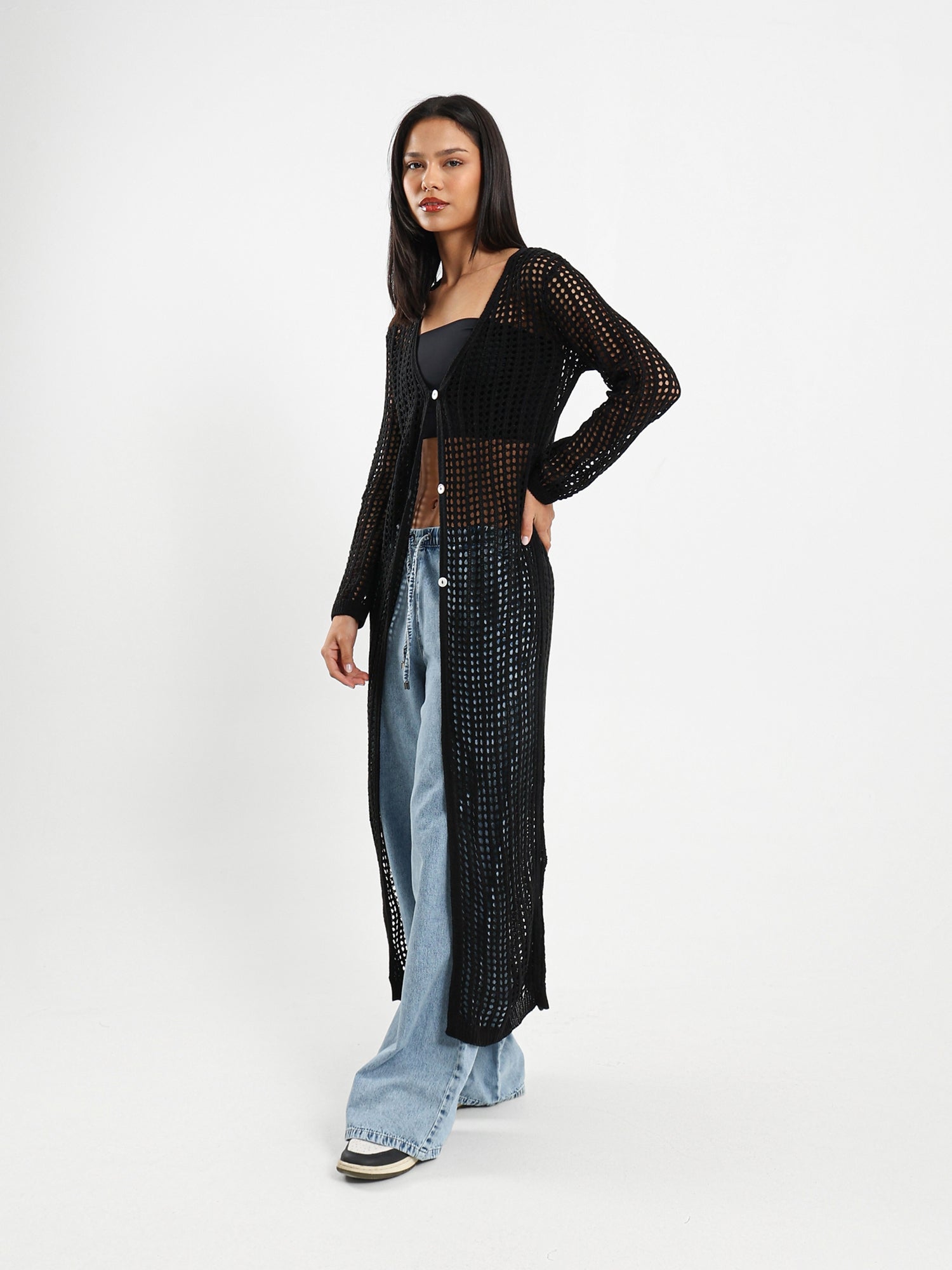 Long Tricot Cardigan