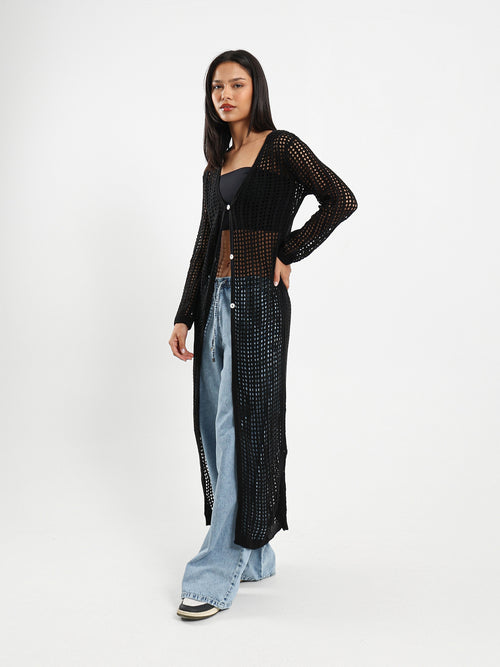 Long Tricot Cardigan
