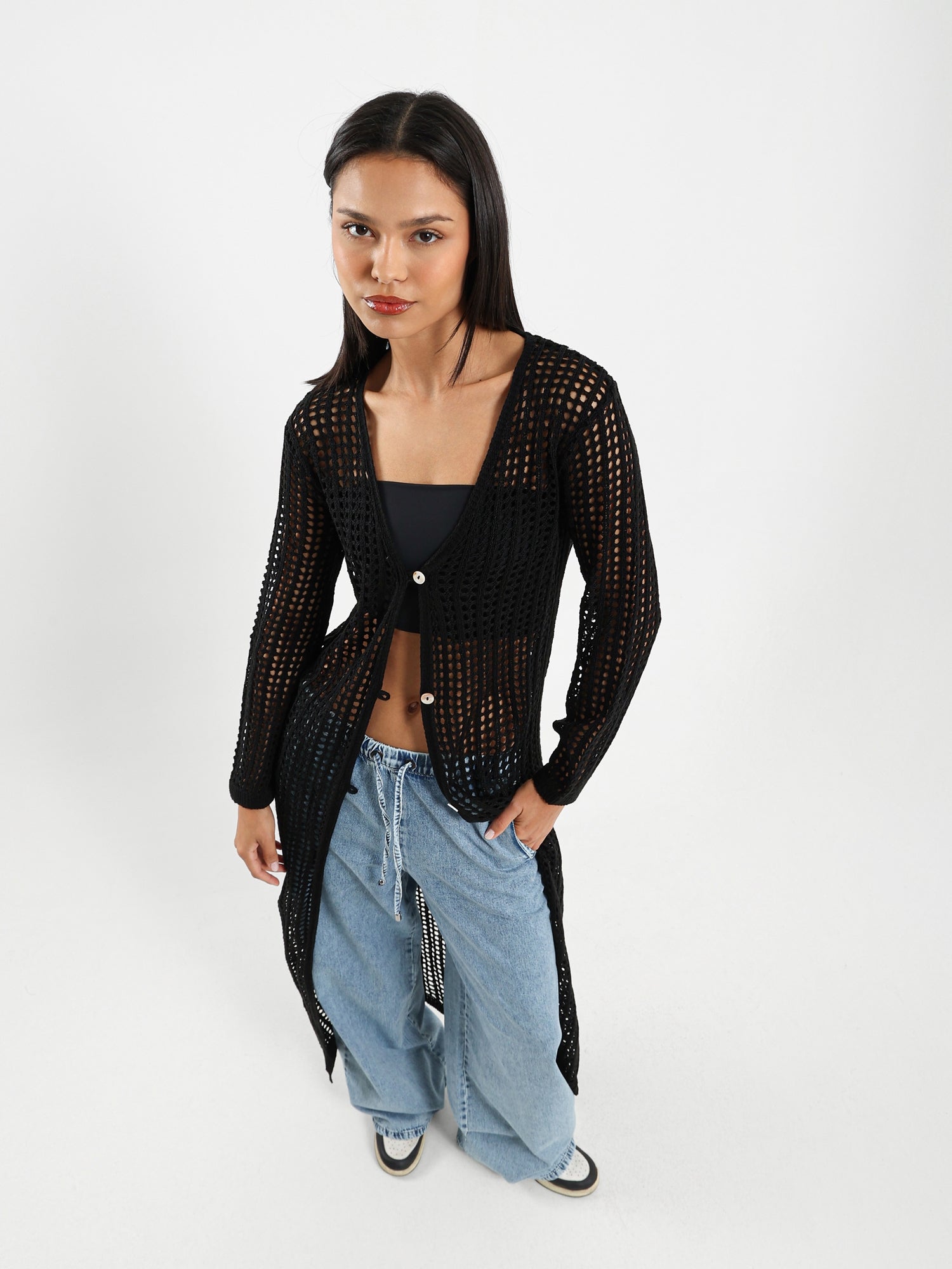 Long Tricot Cardigan