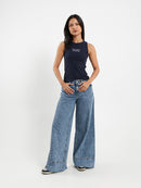 Embroidered Sleeveless Top