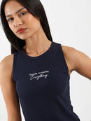 Embroidered Sleeveless Top