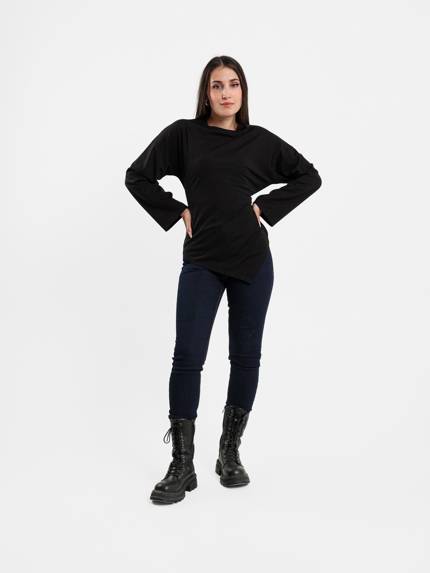 Asymmetric Long Sleeve Top