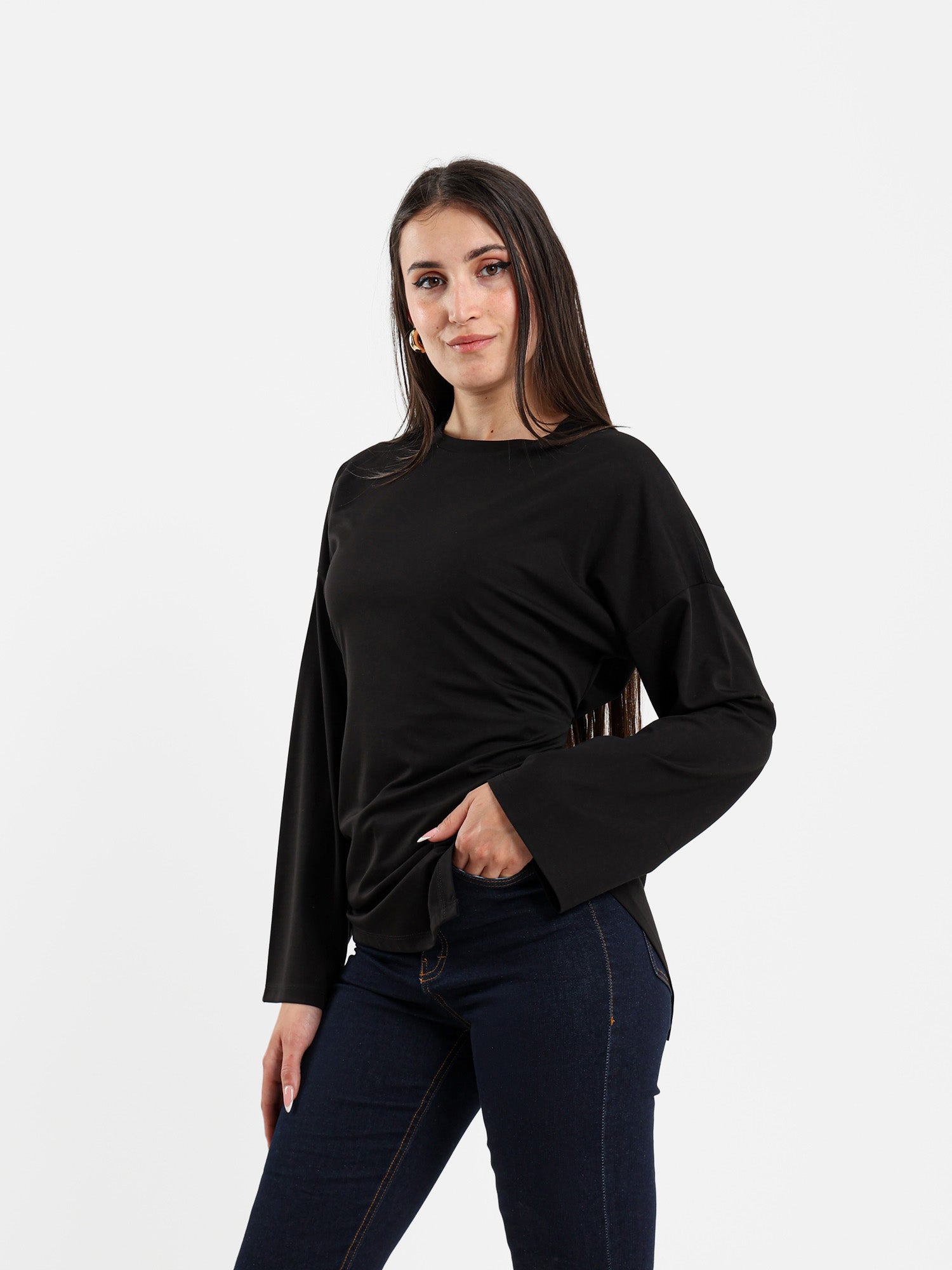 Asymmetric Long Sleeve Top