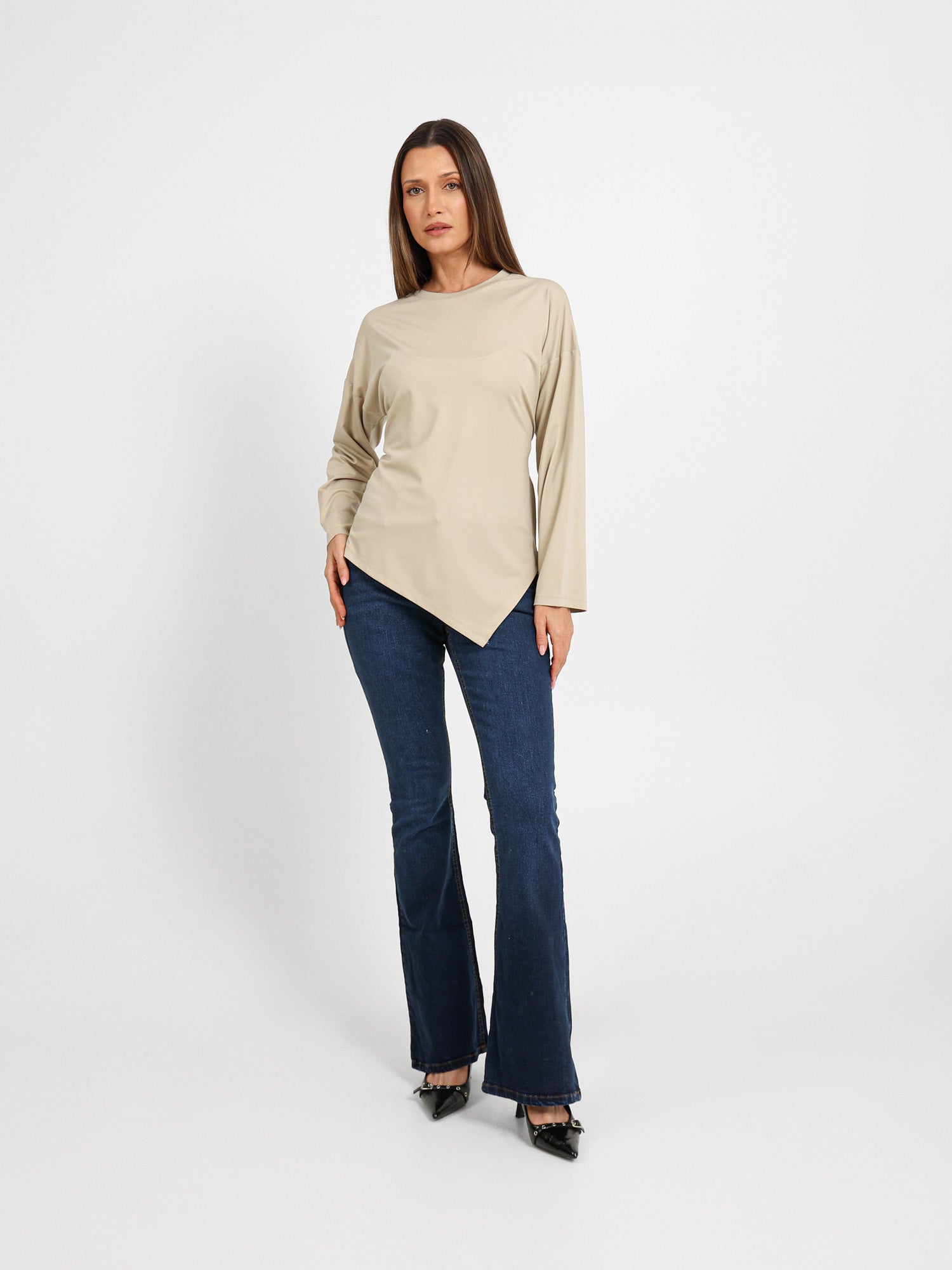 Asymmetric Long Sleeve Top