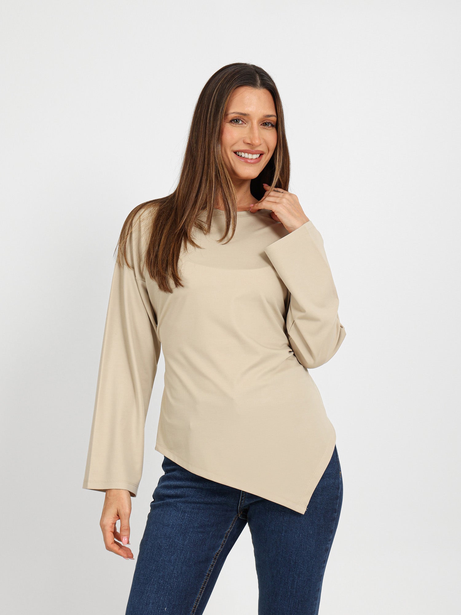 Asymmetric Long Sleeve Top