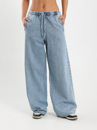 Drawstring Waist Jeans