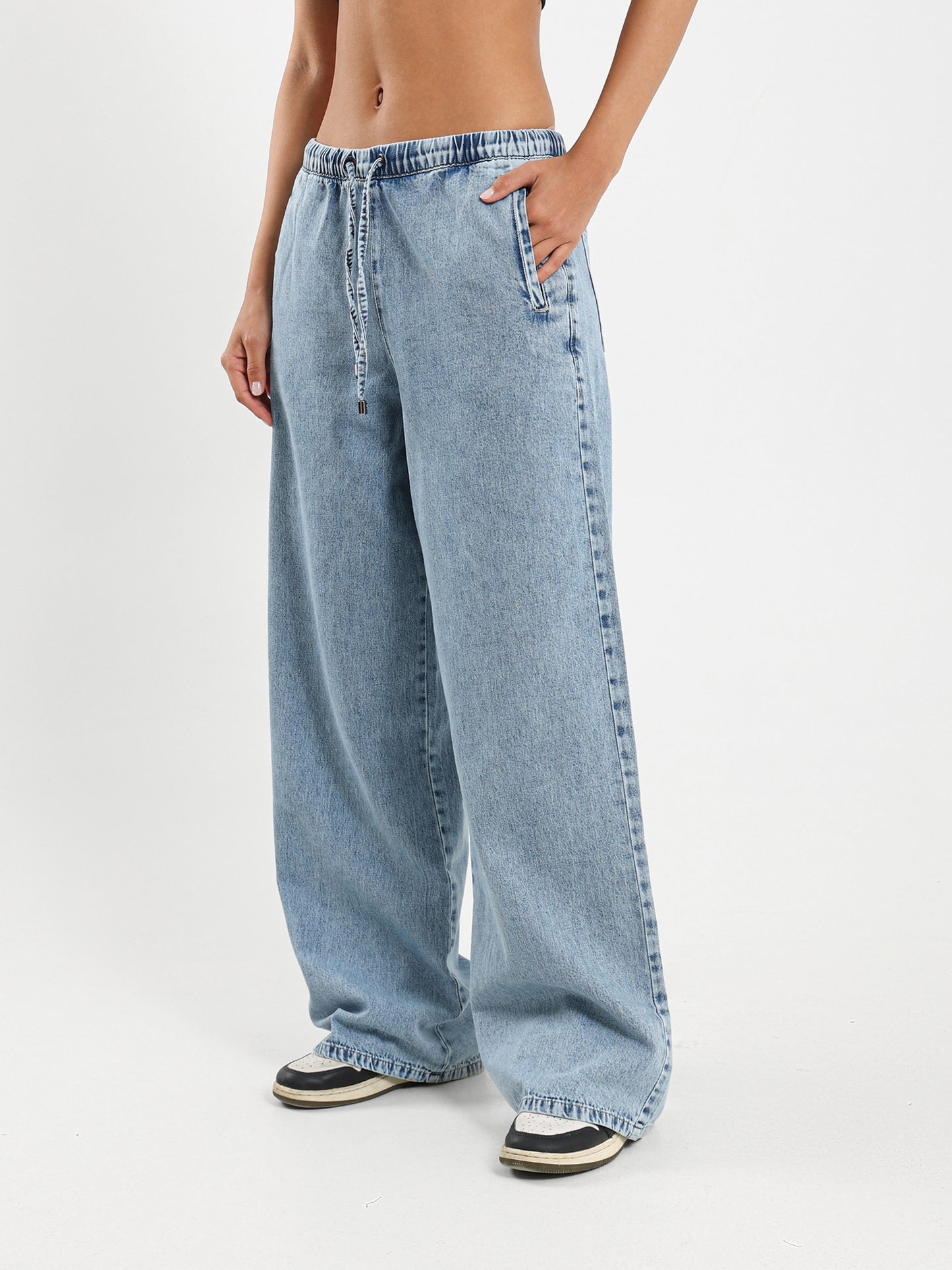 Drawstring Waist Jeans