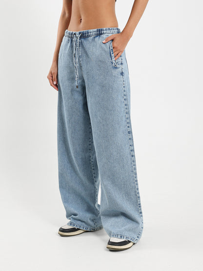 Drawstring Waist Jeans