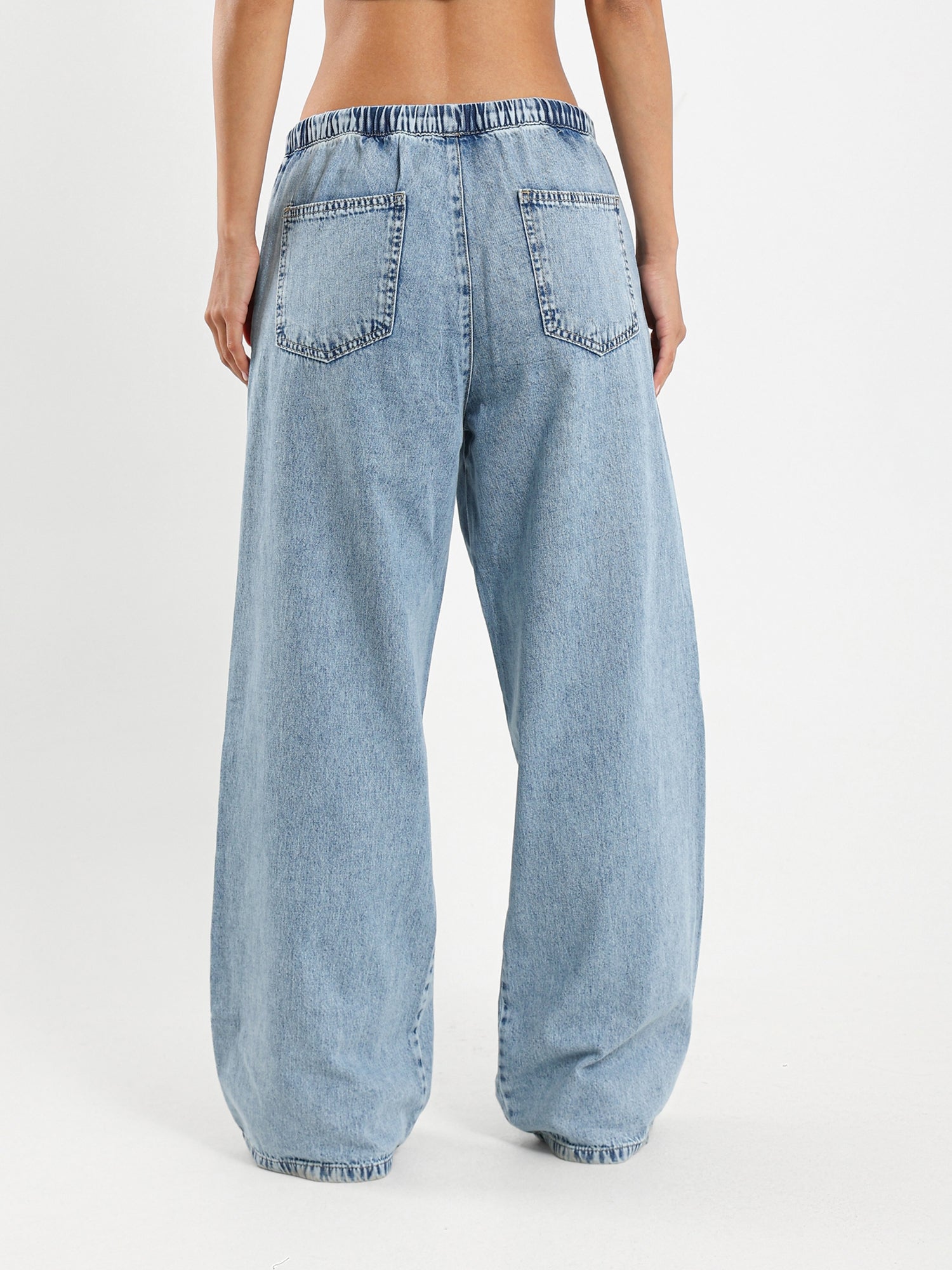 Drawstring Waist Jeans