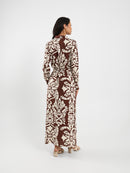 Printed Long Sleeve Shirt Dress