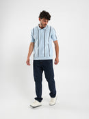 Pointelle Knit Cotton Polo With Collar
